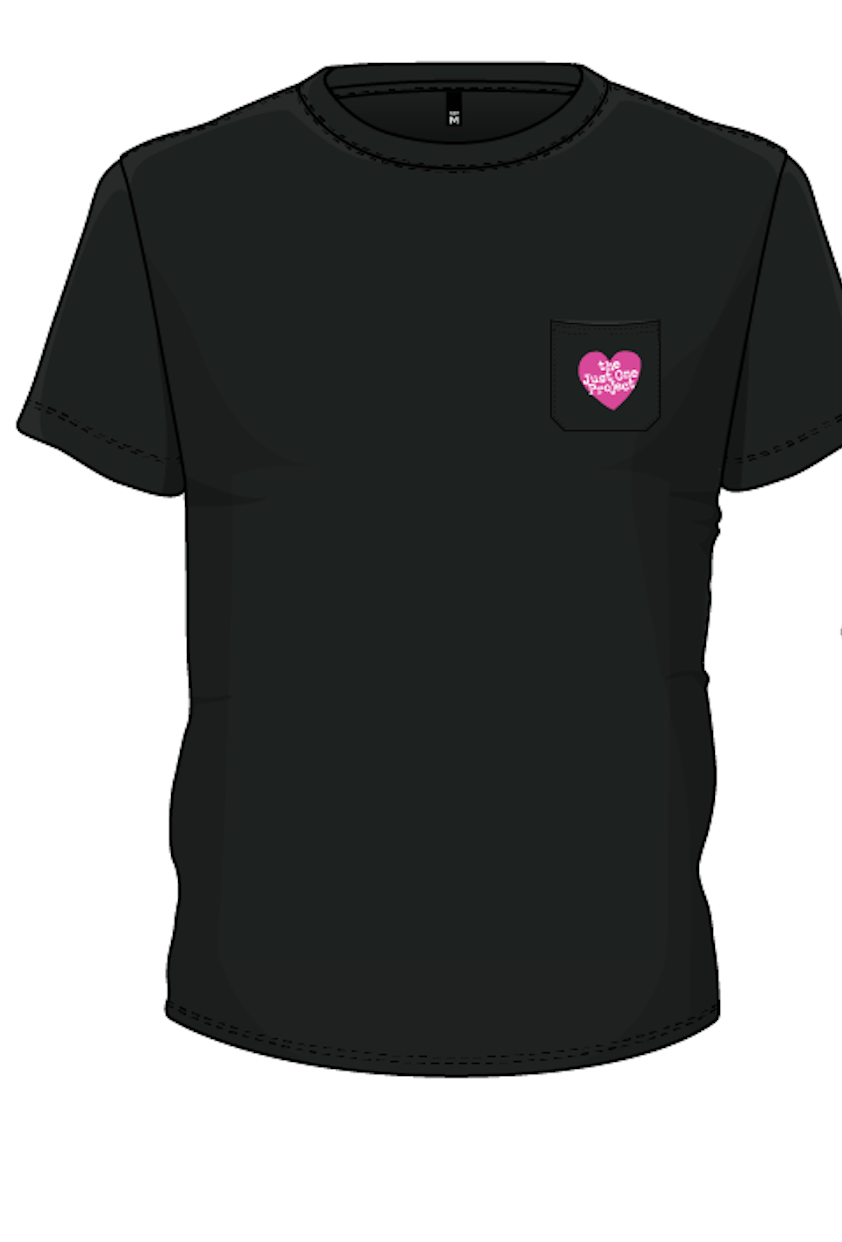 Black Checkerboard Heart Tee